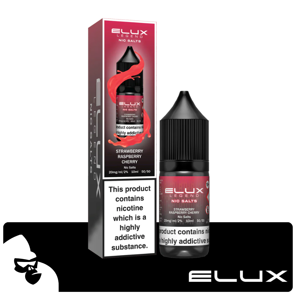 STRAWBERRY RASPBERRY CHERRY ELUX NIC SALTS 10ML