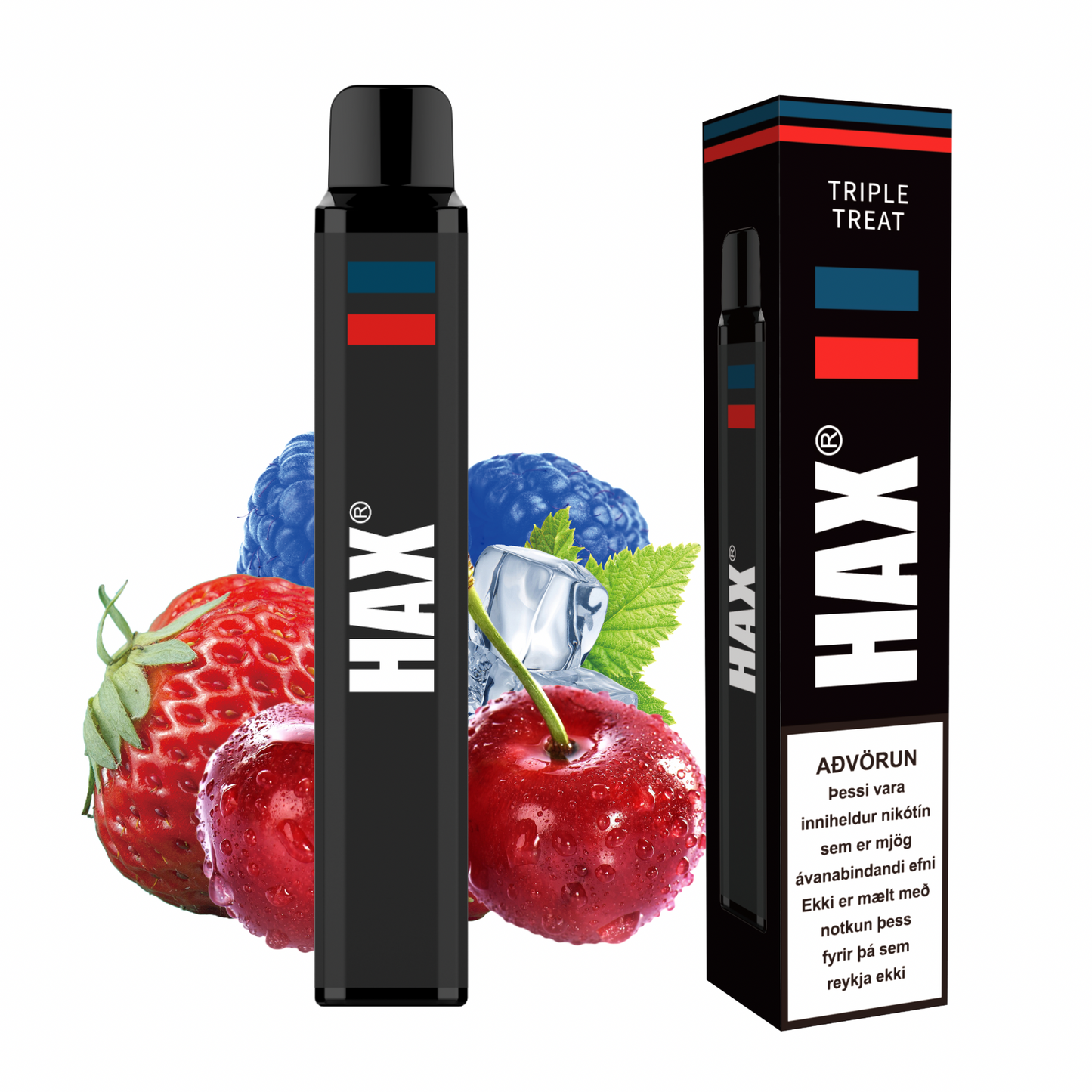 TRIPLE TREAT HAX 800 PUFFS 🍓🍒🧊