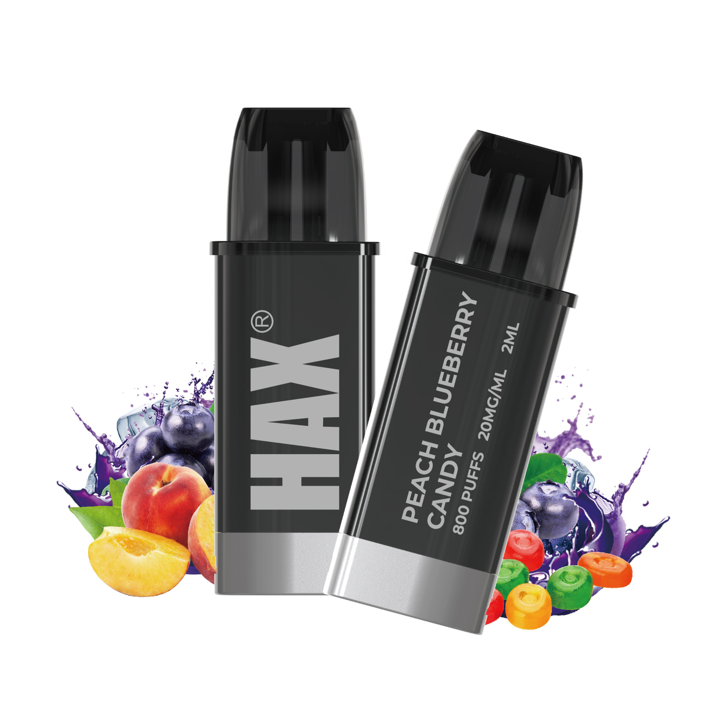 PEACH BLUEBERRY CANDY CB800 PUFFS (2X ÁFYLLINGAR)