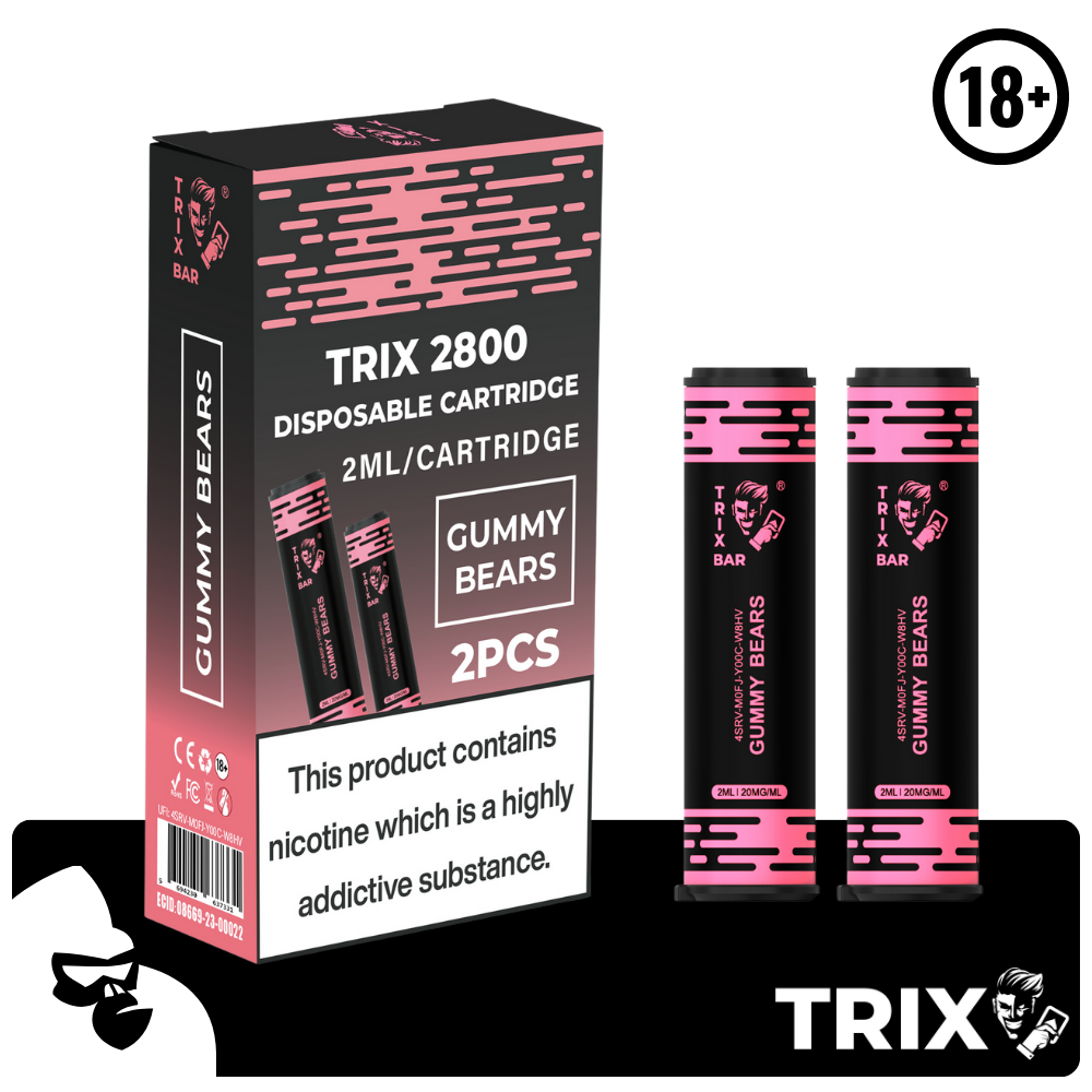 TRIX BAR MAX 2800 PUFFS 2X CARTRIDGES