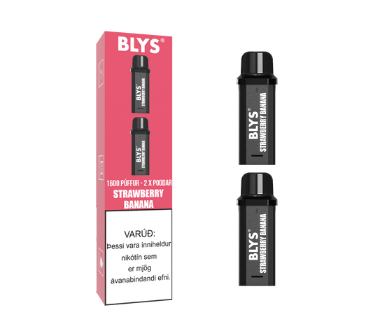 BLYS 2x áfylling Strawberry Banana
