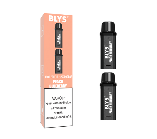 BLYS 2x áfylling Peach Blueberry