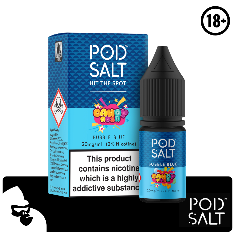 BUBBLE BLUE POD SALT 10ML