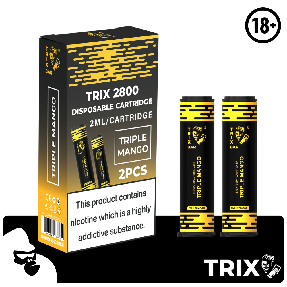 TRIX BAR MAX 2800 PUFFS 2X CARTRIDGES