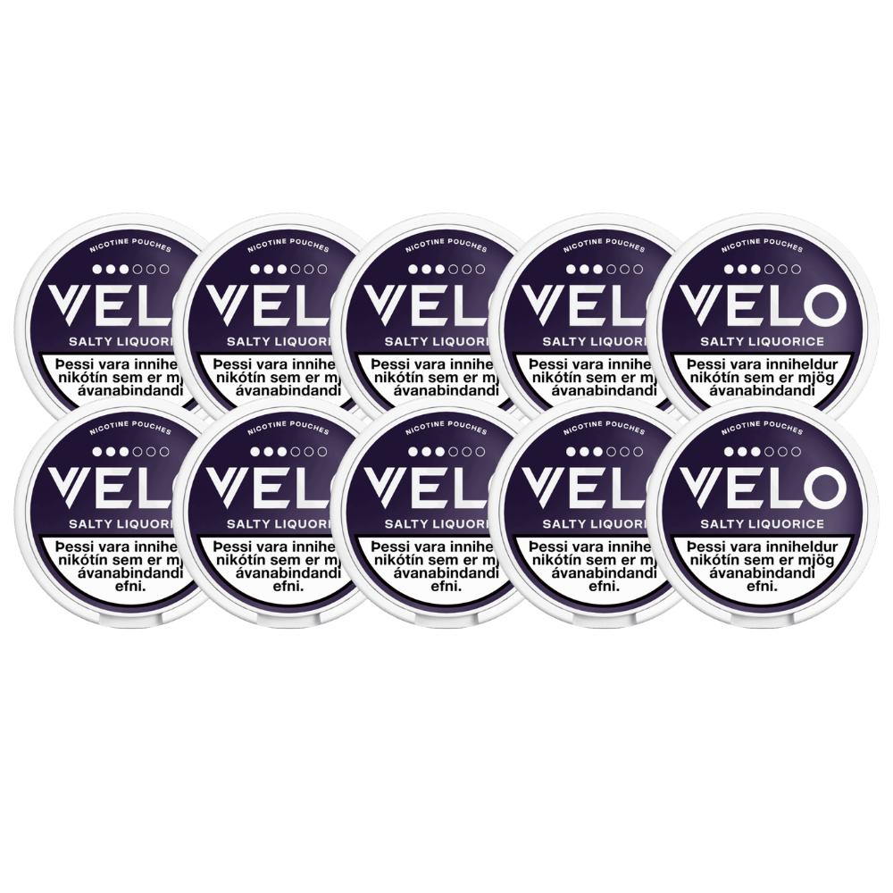 VELO SALTY LIQUORICE 10X