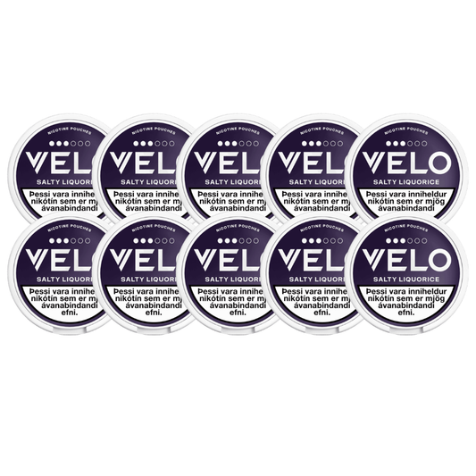 VELO SALTY LIQUORICE 10X